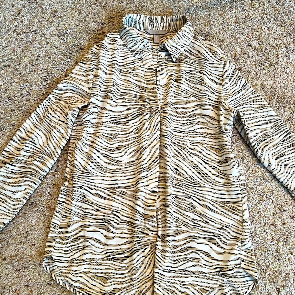 H&M Zebra Print Blouse
